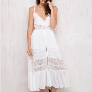 Princess Polly White midi dress